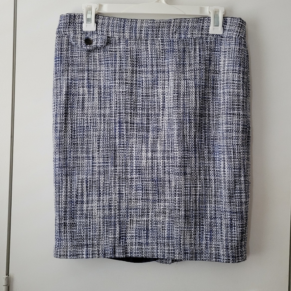 Kenar blue tweed skirt